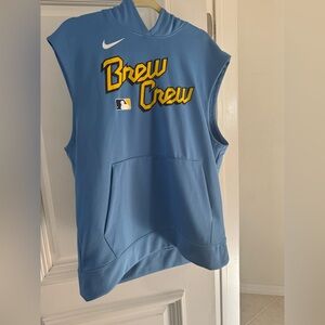 Milwaukee BrewersNike Blue Dri-Fit Sleeveless sweatshirt hoodie